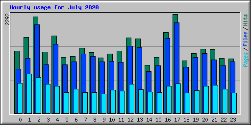 Hourly usage for July 2020