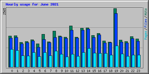 Hourly usage for June 2021