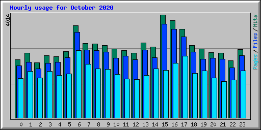 Hourly usage for October 2020