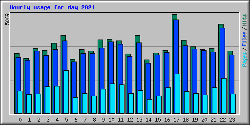 Hourly usage for May 2021