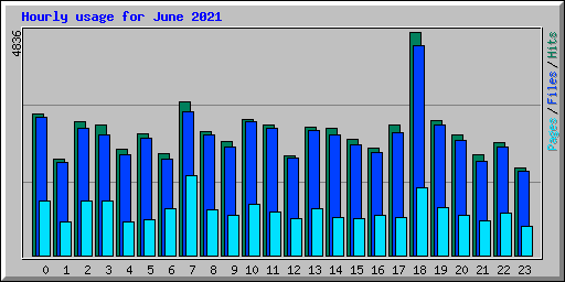 Hourly usage for June 2021