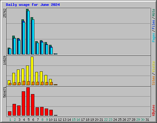 Daily usage for June 2024