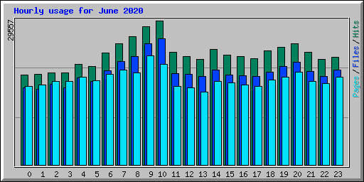 Hourly usage for June 2020