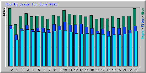 Hourly usage for June 2025
