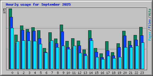 Hourly usage for September 2025
