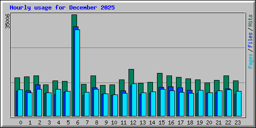 Hourly usage for December 2025