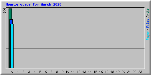 Hourly usage for March 2026