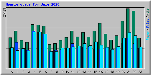 Hourly usage for July 2026