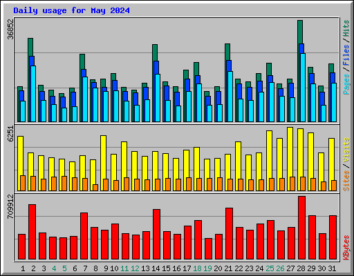 Daily usage for May 2024