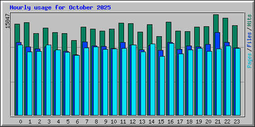 Hourly usage for October 2025
