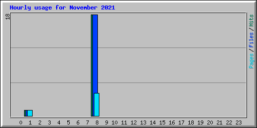 Hourly usage for November 2021