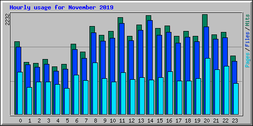 Hourly usage for November 2019